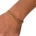 Frauen Armband Posaune in Edelstahl Gold Golden Gold Reglable