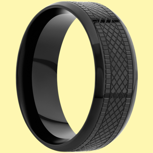 Anillo masculino en acero inoxidable All Black Motif trend