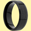 Anello uomo in acciaio inox tutto nero modello di trendy