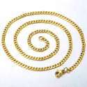 kubanische Kette Männer Edelstahl Gold Fine 3mm und 5mm