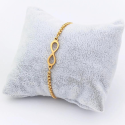 Armband für Frauen Symbol Infinite Sliding Regular Gold-Folded Steel Clasp Um anpassen