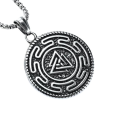 Colgante de colgante de vikingo masculino Triángulos en acero inoxidable y cadena incluidos