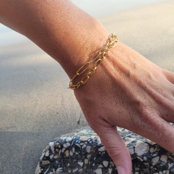 Pulsera de esposa de malla trombón: una joya moderna y minimalista 2