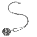 Men's Pendant Reproduction Piece of 20 francs of 1913 Coq Marianne French Republic and Chain Included in Stainless Steel