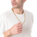 Set Bracciale e catena Men's Figaro in acciaio inossidabile oro buona larghezza a scelta