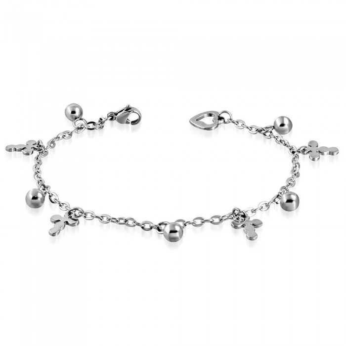 Bracelet Chaîne De Cheville Femme En Acier Plaqué Cuivré - Motif Love Coeur Réglable - Neuf Avec étiquettes