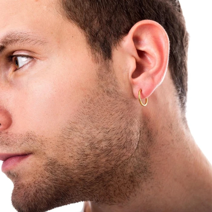 Boucles D'Oreille Clip Non Perçées LEEQ - 4 Paires Style Créole Pour Hommes Et Femmes, Acier Inoxydable