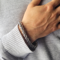 Cinturino Spiga Palmier Strap per le donne o gli uomini in acciaio inossidabile 6mm