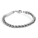 Spiga strap strap braided palm for woman or man in stainless steel 6mm