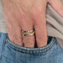 Stahlmann Stressring | Ring Runde Goldkette an Graveur