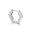 Boucles d'Oreilles Homme Hexagonales Créoles à Charnières géométriques en Acier Inoxydable