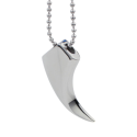 Men's Viking Requin Wolf Tooth Pendant Necklace in Stainless Steel with Ball Chain Included
