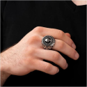 Big Ring Head Of Death Man Stainless Steel Bike Biker Biker