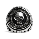 Big Men's Death Head Ring made of Stainless Steel Large Biker for Motard