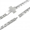 PULSERA CORTINA DE ACERO 316L PARA HOMBRE TEEN CROSS RELIGION NEW bis