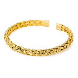 Jonc Open Wristband Wristband for Women in Gold Gold Gold...