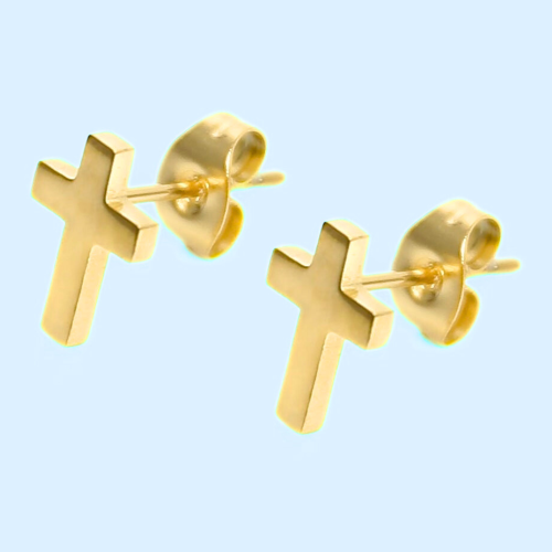 Günstige Frauen Gold Kreuz Ohrringe