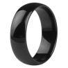 bague alliance mariage traditionnelle homme pur céramique noir bombée