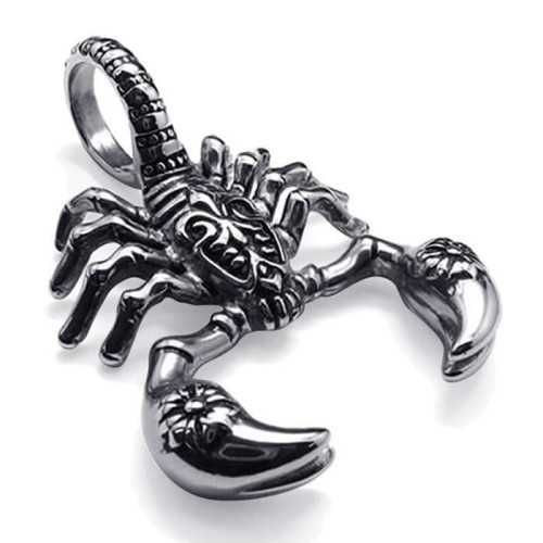 PENDENTIF POUR HOMME ADO EN ACIER 316L SCORPION + 1 CHAINE BOULE NEUF