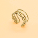Anillo abierto Multi oro ajustable Oro de acero inoxidable de acero inoxidable