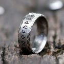 Viking Rune Ring für Männer Edelstahl Old Alphabet Runic Mythic