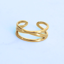 Anello fine regolabile Crossings Donna Acciaio inossidabile Oro regolabile Fine