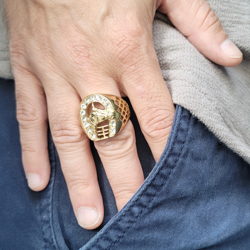 Horse Iron Ring Inspired by Elvis Presley For...