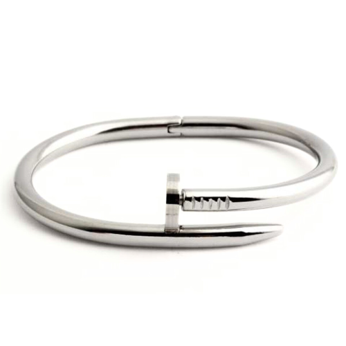 Silber Clout Armband für Frauen in Stahl - Jonc Chic und Minimalist