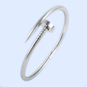 Silver Clou Bracelet for Women in Stainless Steel Chic and Minimalist