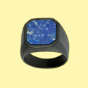 Lapis lapis lazuli blaue galaxie für männer edelstahl schwarz natürlicher Schutzstein