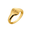 Oro Rosa Anello per pecore - Anello donna fiore in acciaio inox oro fine oro