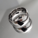 Wedding band ring for men stainless steel large dome 10mm