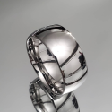 Bague pour homme en acier inoxydable largeur dome 10mm