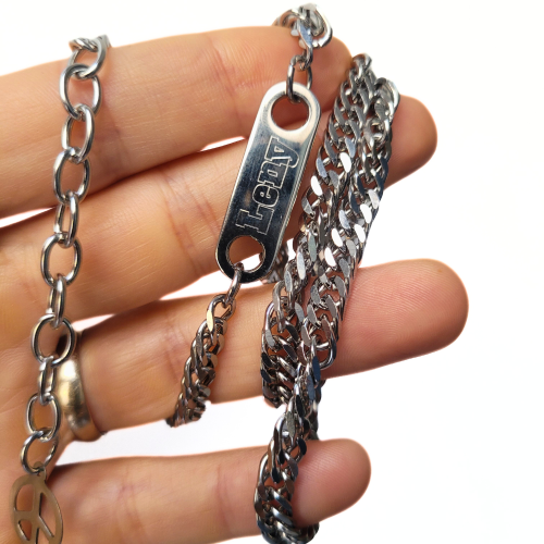 Men's Chain Cuban Steel Sail Custom Burner Plate