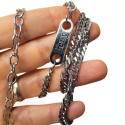 Chaine Homme Maille Cubaine en Acier Plaque à Graver Personnalisée