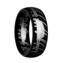 Bague Seigneur des Anneaux Pour Homme en Tungstène Noir - Anneau Lord of the Ring 8mm