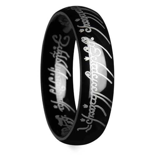 Ring Lord Ring for Women in Tungsten Black - Ring Lord of the Ring 6mm
