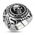 Großer Ring Mann Edelstahl Todeskopf Biker Gothic Tribal