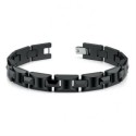 BRACELET GOURMETTE POUR HOMME CÉRAMIQUE NOIRE MAGNÉTIQUE AIMANTÉ 20CM