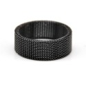 ALLIANCE RING RING FÜR MÄNNER FRAUEN JUGENDLICHE AUS EDELSTAHL 316L MESH SCHWARZER RITTER-STIL NEU