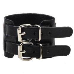 ARMBAND FÜR HERREN, VERSTELLBARER HANDSCHELLEN-LEDER-STÄRKE-GÜRTEL, MOTARD-BIKER, NEU
