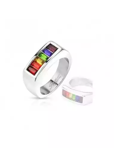 Anello con sigillo anello alleanza fidanzamento donna acciaio orgoglio lesbico LGBT
