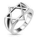 Bague chevalière homme acier inoxydable star étoile de david