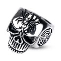 ANILLO DE HOMBRE ACERO MACIZO SKULL SKULL SPIDER BIKER GOTHIC NUEVO 2021