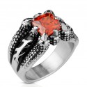 Snap Man Steel - Dragon & Stone Claw Red Zircon