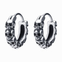 Men's Earrings Multi Heads - Creoles Stainless Steel Death Heads