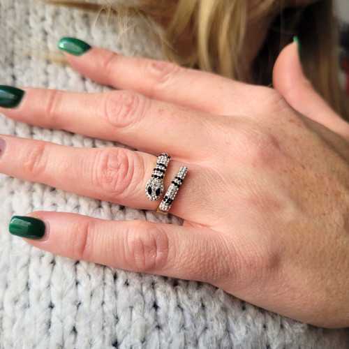 Women's Ring Stainless Steel Snake Gold Gold...