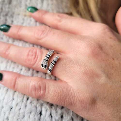 Women's Ring Stainless Steel Snake Gold Gold...