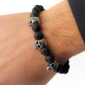 Bracciale Washstone con testa di morte: sublime il polso