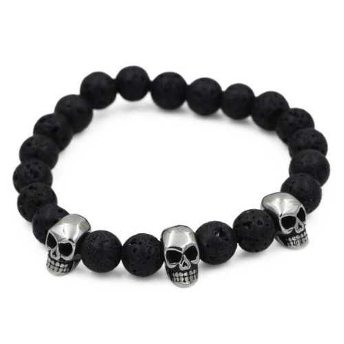 Washstone bracelet with death head: sublime your wrist